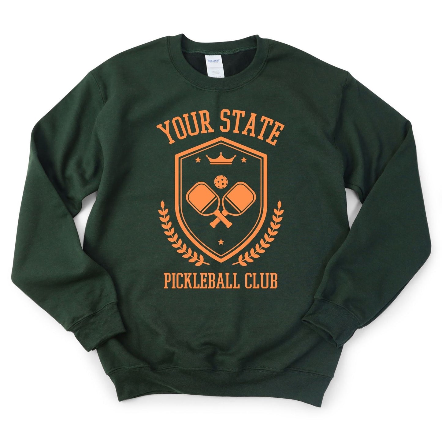 Pickleball Club Sweatshirt - Customize With Your State or City or Brand Name