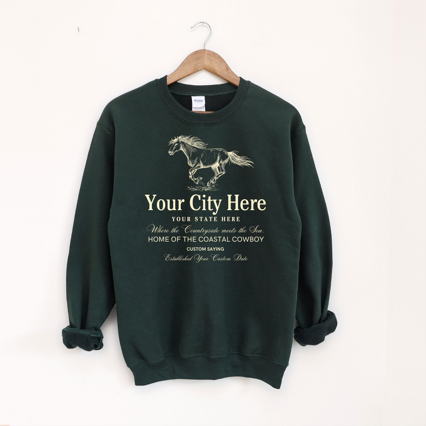 Coastal Cowboy Sweatshirt - Customize With Your City