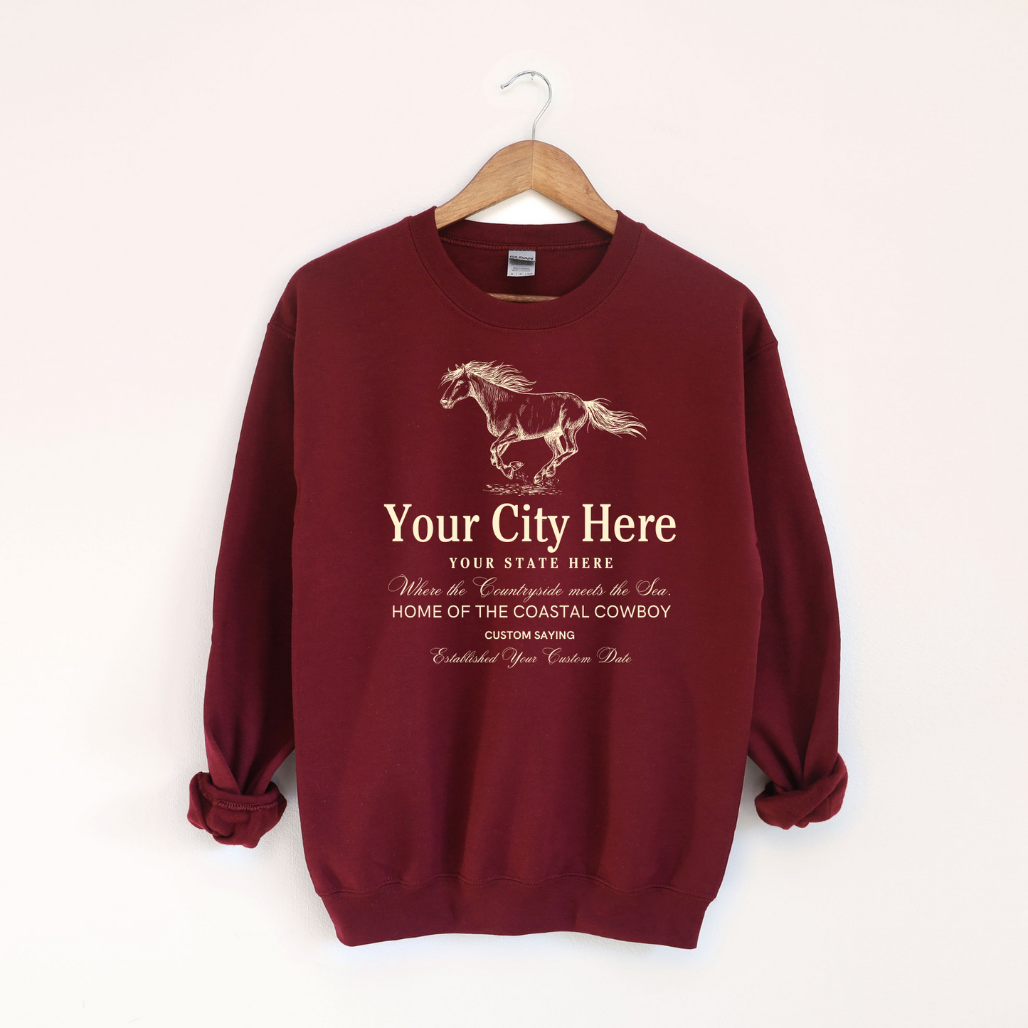 Coastal Cowboy Sweatshirt - Customize With Your City